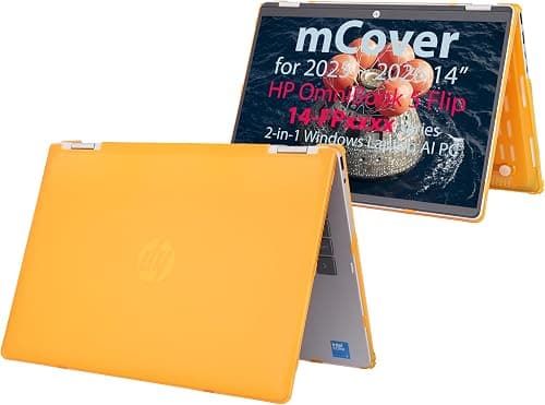 mCover Case Compatible Only for 2025-2026 14" HP OmniBook 5 Flip 14-FPxxxx 2-in-1 Windows Laptop Computer (NOT Fitting Any Other HP Models) - Orange on Amazon.ae - Price Tracker