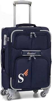 Senator Soft Side Luggage Checked Bag- 24 Inches Lightweight Suitcase Spinner Luggage for Travel | Expandable Medium Size Check in Luggage with Spinner Wheels 4 LL003 (Checked Luggage 24-Inch, Blue) on Amazon.ae - Price Tracker
