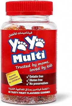 Gummies for Children, Kids Vitamin Supplement with Essential Vitamins, Gelatin Free, Gluten Free, No Preservatives, Fruit Flavored Gummies, 60 Count on Amazon.ae - Price Tracker