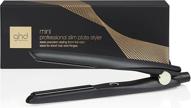 ghd Mini - Slim Plate Hair Straighteners - Black, 40% Slimmer Plates for Precision Styling from The Root, Designed for Short Hair, Fringes and Bobs, 50% More Shine on Amazon.ae - Price Tracker