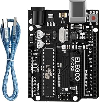 ELEGOO UNO R3 Board ATmega328P ATMEGA16U2 with USB Cable Compatible with Arduino IDE Projects RoHS Compliant على Amazon.ae - متتبع الأسعار