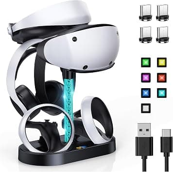 FASTSNAIL RGB Charging Stand & Storage Station for PlayStation VR2 - Black on Amazon.ae - Price Tracker