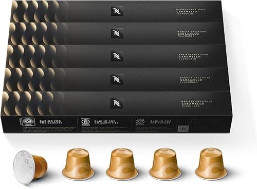 Nespresso Caramello Barista Creations Roasted Coffee Capsules, Original Line, 10 capsules in 1 Sleeve - Pack of 5 Sleeves on Amazon.ae - Price Tracker