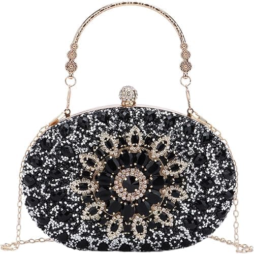 Fecialy Clutch Purses for Women Evening Bag Crystal Handbag Luxury Rhinestone Clutch for Wedding Party على Amazon.ae - متتبع الأسعار
