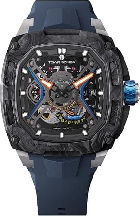 Tsar Bomba Dark Matter Series Automatic Watch | Skeleton Dial | Carbon Fiber Case | TB8605-02 on Amazon.ae - Price Tracker