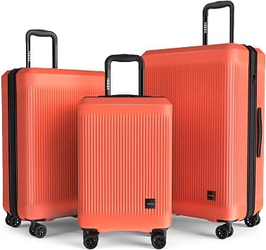 Verdi Hardside Carry On Luggage with Spinner Wheels, Lightweight Travel Suitcase, Orange, 3-Piece Set (20/24/28) on Amazon - Best Deal Finder