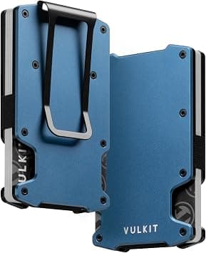 VULKIT Men's Minimalist Wallet RFID Blocking Metal Wallet with Money Clip Holds Up to 15 Cards on Amazon.ae - Price Tracker