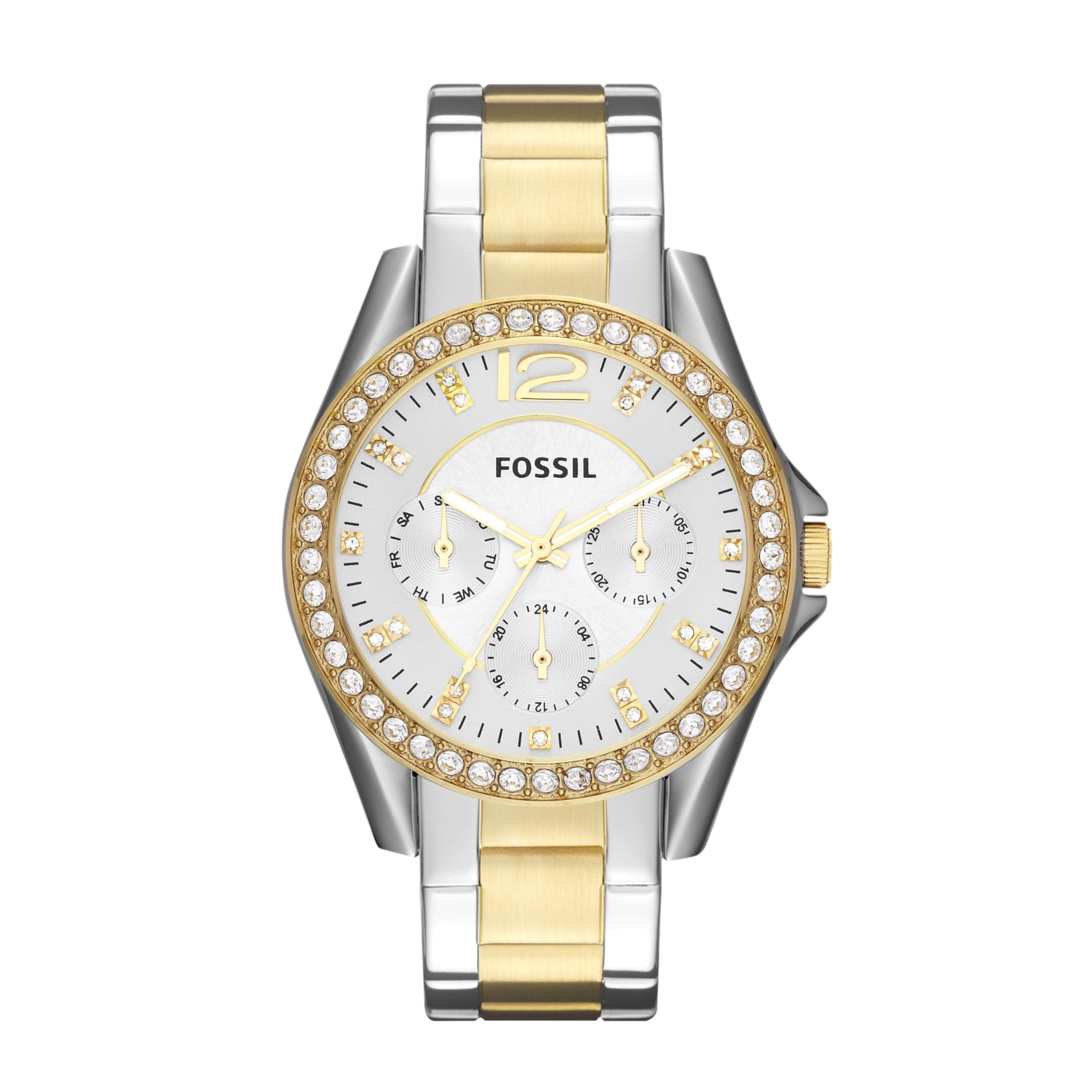 Fossil Riley Women's Watch with Crystal Accents and Stainless Steel Bracelet Band on Amazon.ae - Price Tracker