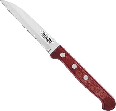 Tramontina Polywood 3 Inches Paring and Fruit Knife with Stainless Steel Blade and Red Dishwasher Safe Treated Handle on Amazon.ae - Price Tracker