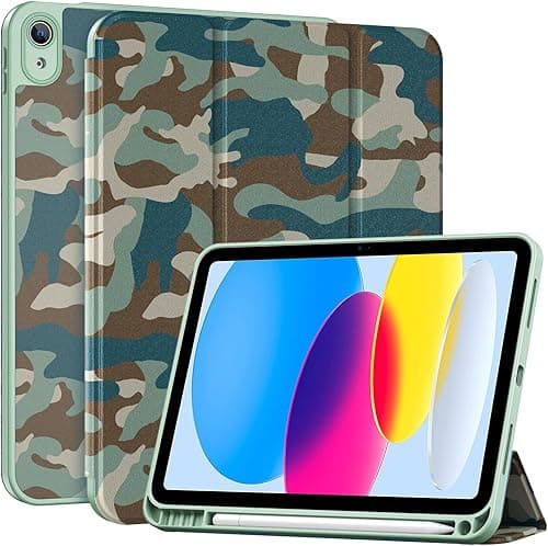 ProCase for iPad (A16) 11th Generation 11 Inch 2025/ iPad 10th Generation 10.9 Inch 2022 Case with Pencil Holder, Hybrid Cover with Soft TPU Back, Supports Touch ID, Auto Wake/Sleep -Camonavy on Amazon.ae - Price Tracker