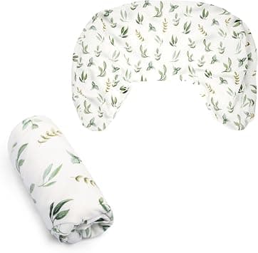 Boppy Nursing Pillow Cover, Organic Green Leaves, Single Cover, Easy-On Slipcover with Gentle 100% Organic Cotton Fabric for The Redesigned Nursing Pillow على Amazon.ae - متتبع الأسعار