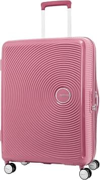 American Tourister Curio Suitcase, Check-In Size 69 cm / 25 inch, 4 Spinner Wheels, Hard Top, PP, Peach Blossom|DuoSaf™ Security Zipper|Expandable|TSA Lock|Lightweight - 3 Years International Warranty on Amazon - Best Deal Finder