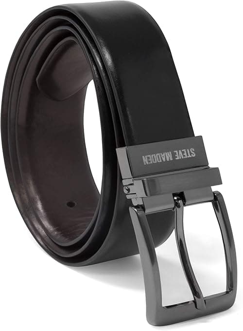 Steve Madden mens Dress Casual Every Day Leather Belt Belt on Amazon.ae - Price Tracker