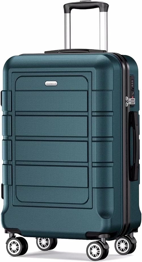 SHOWKOO Suitcase Hard Shell Expandable Durable PC+ABS Lightweight Travel Luggage High Capacity with Double Spinner Wheels and TSA Lock on Amazon - Best Deal Finder