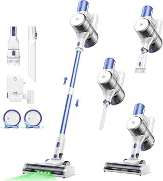 Ultenic U10 Ultra Cordless Stick Vacuum Cleaner, 450W Motor, 30KPa Suction, Max 40mins Runtime, Anti-Tangle Brush, 1L Dustbin Capacity, Stick Vacuum for Home, Pet Hair, Hardwood Floors, and Carpets على Amazon.ae - متتبع الأسعار
