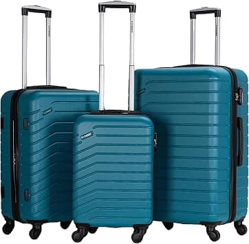 STARGOLD Trolley Bag Luggage 3 PCS Set ABS HardSide Luggage Bag with Lockable System Travel Bag-T83DB, Hanbor Blue, One Size (Set of 3), STARGOLD Luggage Spinner Bags on Amazon.sa - Price Tracker