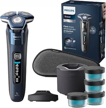 Philips 7000 Series Shaver - Electric Shaver with Fold-Up Men's Wet & Dry Shaving, Charging Stand, Travel Case and Four Quick Clean Cartridges (Model S7885/63) على Amazon.ae - متتبع الأسعار