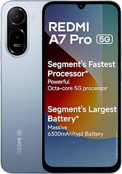 REDMI A7 Pro 5G (Mist Blue, 4GB RAM,128GB Storage) | Segment's Fastest Processor | Segment's Largest Battery | Segment's Largest & Smoothest 6.9in 120Hz Display on Amazon.ae - Price Tracker