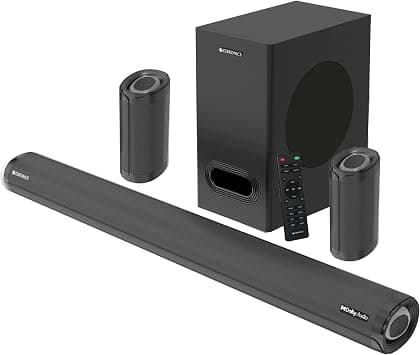 ZEBRONICS Zeb-Juke BAR 9500WS PRO Dolby 5.1 soundbar with Wireless Satellites, Dolby Audio, 525 Watts Output Power, 16.5cm subwoofer, HDMI ARC, Optical, BT v5.0, LED Display, Wall Mount and AUX,Black على Amazon.ae - متتبع الأسعار