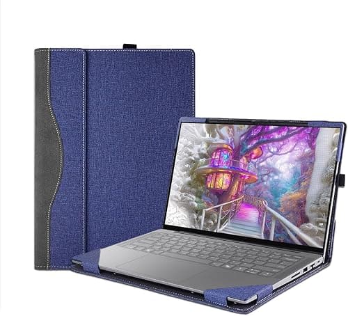 Lenovo Yoga Slim 7 14IMH9 14 Inch Slim 7i Gen9 Laptop Sleeve PU Leather Notebook PC Accessories with Thermal Air Vent and Pen Holder (Blue) on Amazon.ae - Price Tracker