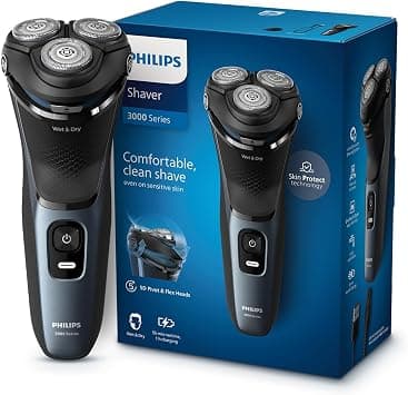 Philips World's No.1 Electric Shaver for Man|5D SkinProtect Flex Heads|Trimmer Pop-out|27 Self-Sharpening ComfortCut Blades |5 min charge|100% Waterproof|50 Mins Runtime|2yr warranty|S3144/03 على Amazon.ae - متتبع الأسعار