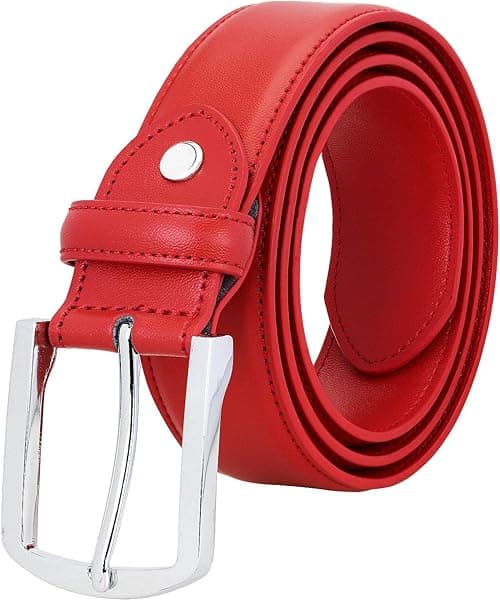Falari Men Genuine Leather Casual Dress Belt With Single Prong Buckle 16 Colors on Amazon.ae - Price Tracker