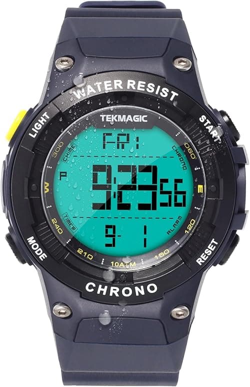Digital Sports Wristwatch for Swimming and Diving 10 ATM Waterproof with Functions of Alarm Clock, Stopwatch, Chronograph, Countdown, Timer, Dual Time and Calendar, 12 and 24 Hour Format Switchable on Amazon.sa - Price Tracker