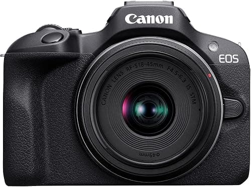 Canon EOS R100 RF-S18-45mm F4.5-6.3 is STM & RF-S55-210mm F5-7.1 is STM Lens Kit, Mirrorless Camera, RF Mount, 24.1 MP, Continuous Shooting, Full HD Video, 4K, Lightweight, Wi-Fi, Content Creation on Amazon.ae - Price Tracker