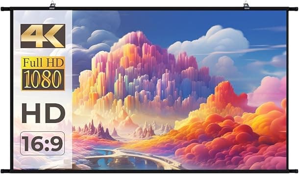 Beauenty Projector Screen, 84 inch Foldable Projection Screen 2.4 Gain 16:9 4K Indoor Outdoor Projector Anti-reflection Lightweight Movie Screen Projector Portable (84 inch) على Amazon.ae - متتبع الأسعار