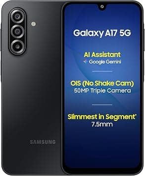 Samsung Galaxy A17 5G Black (8GB RAM / 128 GB Storage) Android Smartphone | Without Charger | 6x OS Upgrades, Large Display, 50MP OIS Camera | Indian Version on Amazon.ae - Price Tracker