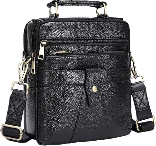 Men's Genuine Leather Messenger Shoulder Bag Handbag CrossBody Briefcase on Amazon.ae - Price Tracker