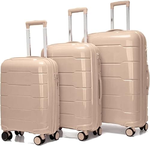 Reflection PP Luggage, Scratchproof, Lightweight & 360° Silent Wheels Suitcase, PP Hard Luggage Trolley, Travel Luggage with Spinner Wheels على Amazon.ae - متتبع الأسعار