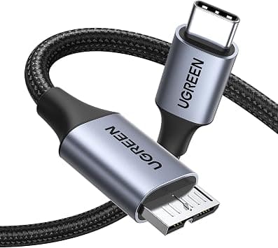 UGREEN USB C Hard Drive Cable 0.25M, Micro USB B to Type C for HDD, SSD | For ssd external hard drive,For micro USB 3.0 devices,5Gbps Super-speed data sysn,Premium nylon braided on Amazon.ae - Price Tracker