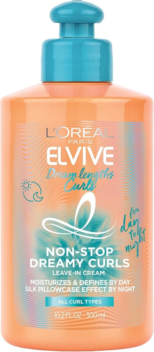 L’Oréal Paris Elvive Dream Lengths Curls Non-Stop Dreamy Curls leave-in conditioner, Paraben-Free with Hyaluronic Acid and Castor Oil. Best for wavy hair to coily hair, 10.2 fl oz on Amazon - Best Deal Finder