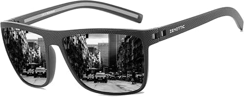 ZENOTTIC Polarized Sunglasses for Men Lightweight TR90 Frame UV400 Protection Square Sun Glasses on Amazon - Best Deal Finder