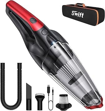 SWIFT Handheld Car Vacuum Cleaner Cordless, Portable Car Vacuum Cleaner with LED Display, Rechargeable Mini Dust Buster for Car, Home, Office Cleaning on Amazon - Best Deal Finder