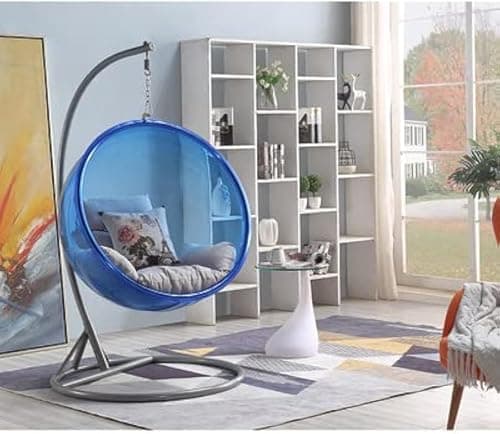 Yulan Transparent Bubble Chair,Glass Cradle,Hanging Basket Chair, Indoor Balcony Home Hemisphere Chair Space Chair Swing Chair (Blue Grey) 515 on Amazon.ae - Price Tracker