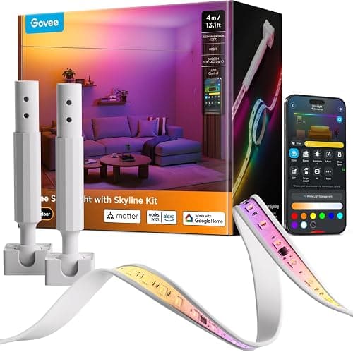 Govee RGBWWIC Strip Light with Skyline Kit 13.1ft, Smart Control, APP, WiFi on Amazon.sa - Price Tracker