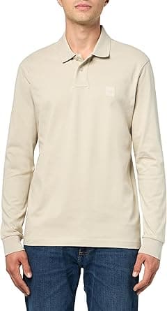 BOSS mens Square Patch Logo Slim Fit Long Sleeve Polo Shirt Polo Shirt on Amazon.ae - Price Tracker