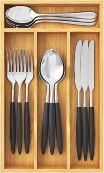 Lifewit Bamboo Silverware Tray for Drawer, 6.7 x 12 on Amazon.ae - Price Tracker