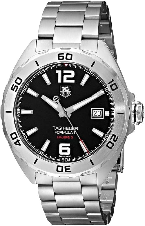 TAG Heuer Men's Formula 1 41mm Steel Bracelet & Case Automatic Black Dial Analog Watch WAZ2113.BA0875 on Amazon - Best Deal Finder
