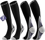(2 Pairs) Compression Socks/Stockings for Men & Women,Speed Up Recovery Best Graduated Athletic Fit for Travel, Running, Nurses,Shin Splints, Flight & Maternity Pregnancy. Boost Stamina, Circulation - متتبع أسعار Amazon.sa