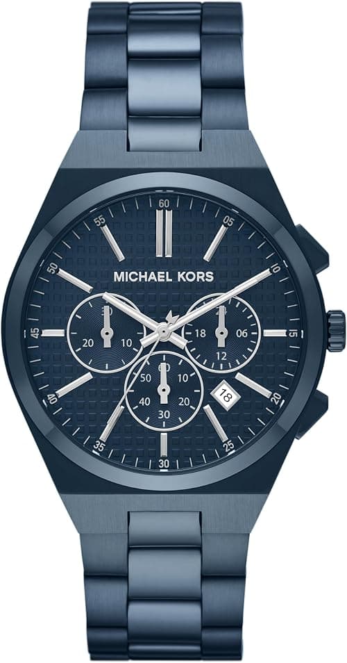 Michael Kors Men's Lennox Chronograph Blue Stainless Steel Watch (Model: MK9147) on Amazon.ae - Price Tracker