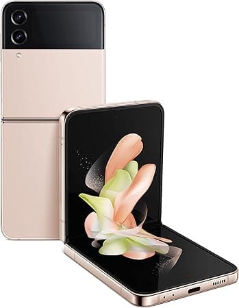 SAMSUNG Galaxy Z Flip 4 Cell Phone, Factory Unlocked Android Smartphone, 256GB, Flex Mode, Hands Free Camera, Compact, Foldable Design, Informative Cover Screen, US Version, 2022, Pink Gold on Amazon.ae - Price Tracker
