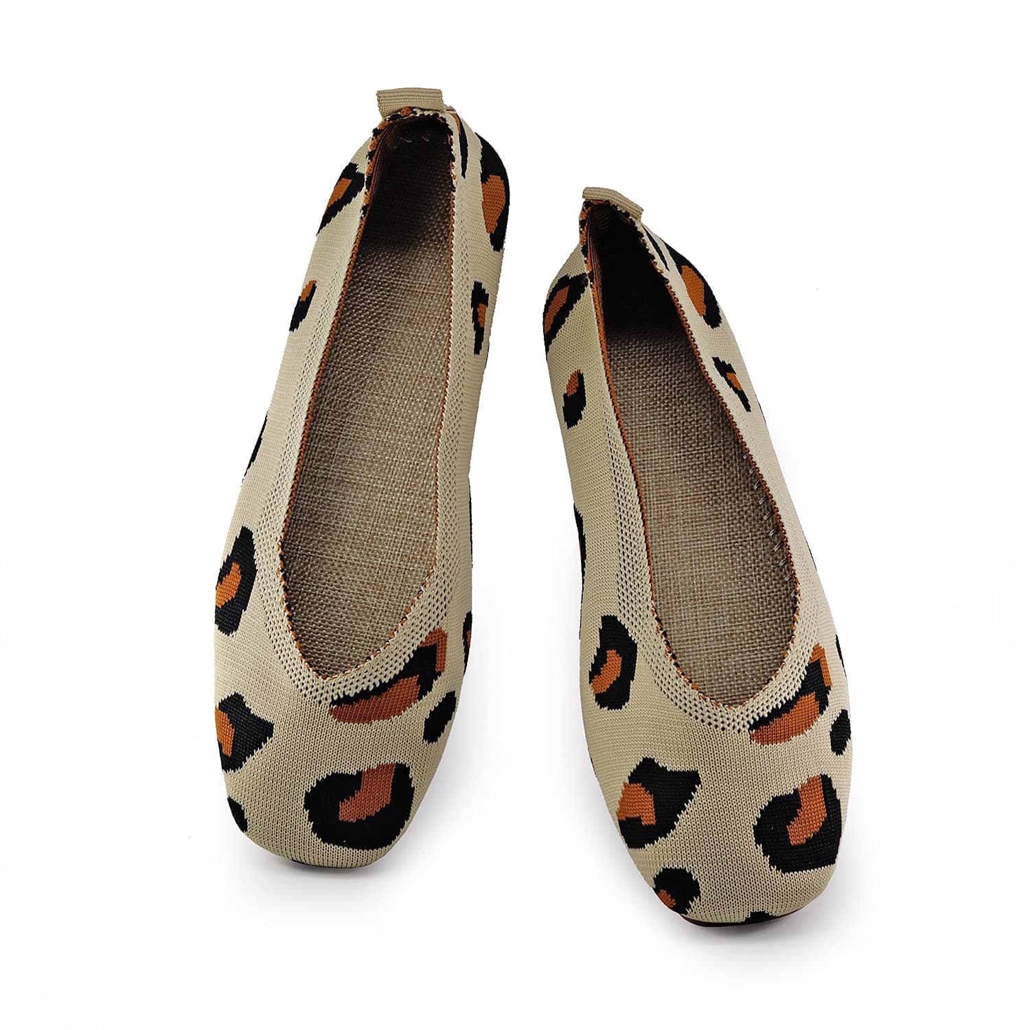 RVROVIC Women's Square Toe Knit Flats Shoes Casual Slip on Ballet Flats Comfortable Shoes for Women on Amazon.ae - Price Tracker