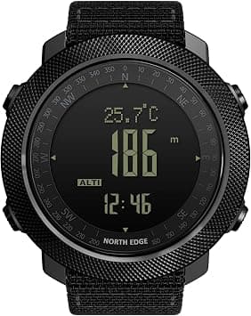 NORTH EDGE Apache Men's Military Digital Sports Watch 50m Waterproof with Stopwatch Alarm Countdown Dual Time Altimeter Barometer Compass Wristwatch, 50mm - Amazon.sa Price Tracker