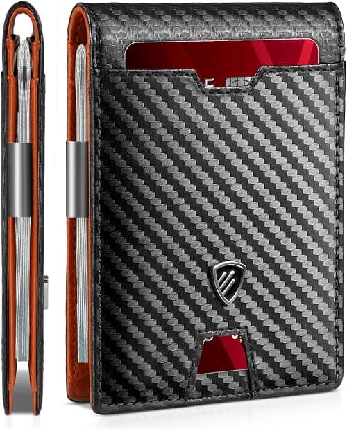 Runbox Mens Slim Wallet with Money Clip RFID Blocking Front Pocket Bifold Minimalist Credit Card Holder for Men with Gift Box on Amazon.ae - Price Tracker