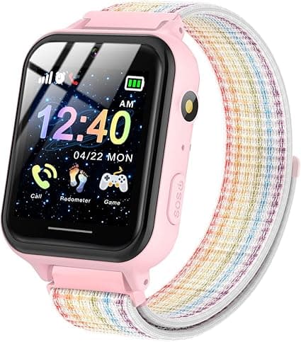 Children's Smartwatch, Watch Phone for Girls and Boys Calling Touchscreen with Music Video Games SOS Camera Alarm, Smart Watch for Children Gift on Amazon.ae - Price Tracker