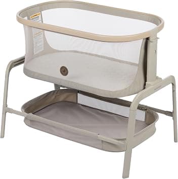 Maxi-Cosi Iora Baby Bassinets Bedside Sleeper, Portable Bassinet, Infant Bedside Sleeper Crib, Height Adjustable, Breathable Mesh, Large Storage Basket, Classic Oat on Amazon - Best Deal Finder