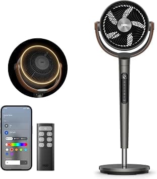 Dreo Pedestal Fan with Remote, PolyFan 513S, 43'' Quiet Standing Fan for Home Bedroom, 120°+105° Smart Oscillating Floor Fans with Wi-Fi/Voice Control, Works with Alexa/Google, 6 Modes, 8 Speeds on Amazon.ae - Price Tracker